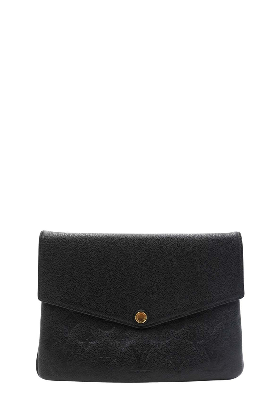 Twice Handbag Monogram Empreinte Leather Crossbody Handbag Black