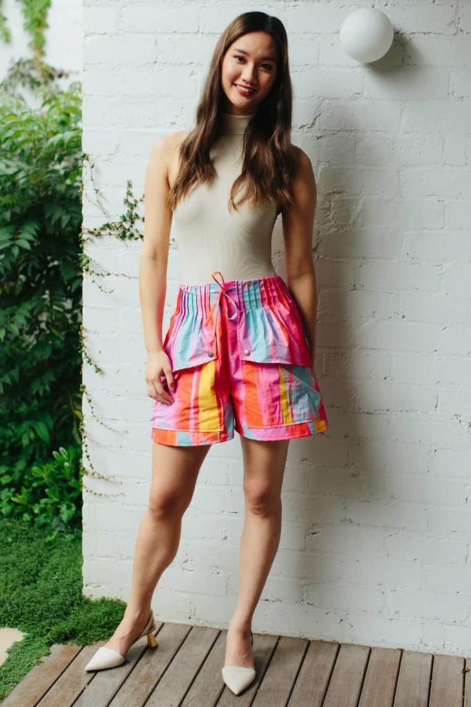 Lost Boy Pintucked Shorts in Horizon - Second Edit