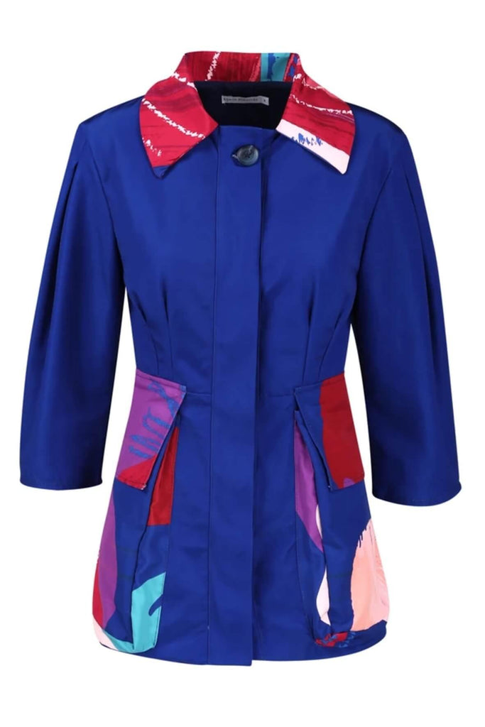 Minor Miracles Tub Thumping Jacket in Blueberry Florist - Style Theory Shop