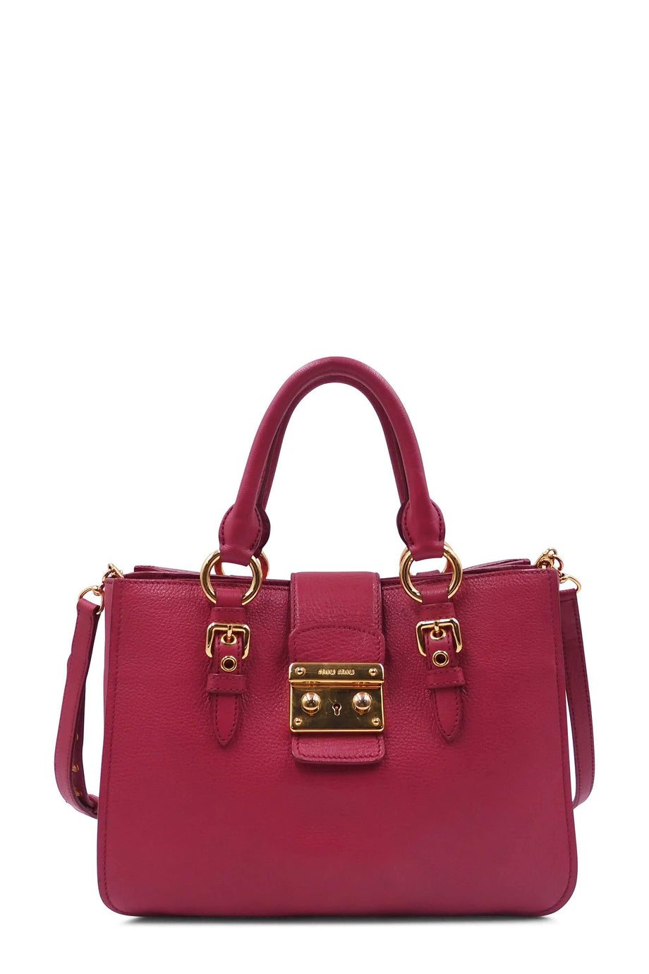 Miu Miu Madras Hand Bag Leather 2way Pink Auth yb202 ref.972861 - Joli  Closet