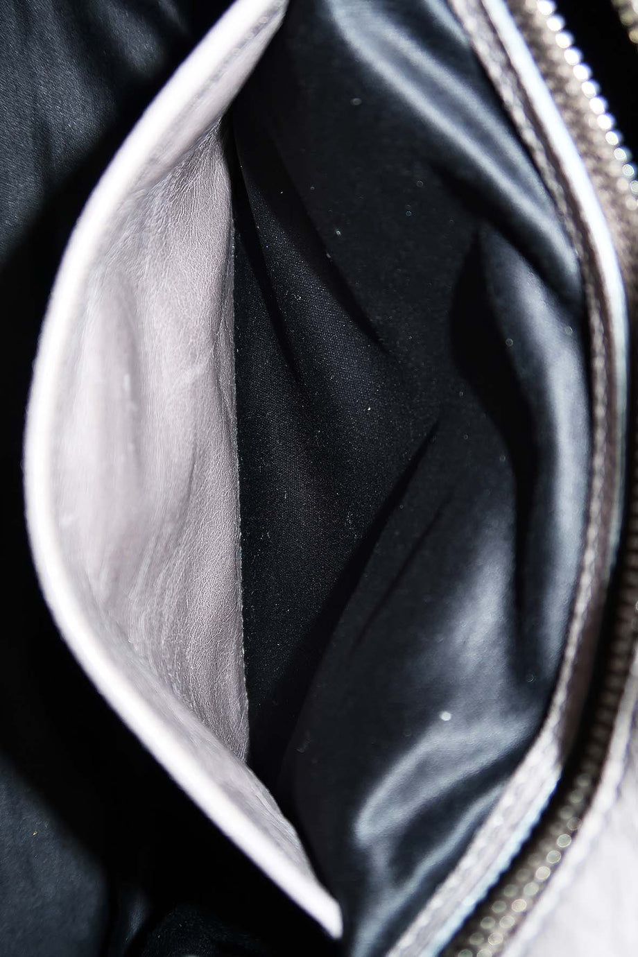Miu Miu Vitello Luc Bow Satchel Shoulder Bag Grey Leather
