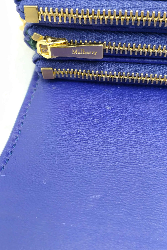 Clifton Grained Leather Shoulder Bag Purple - Second Edit