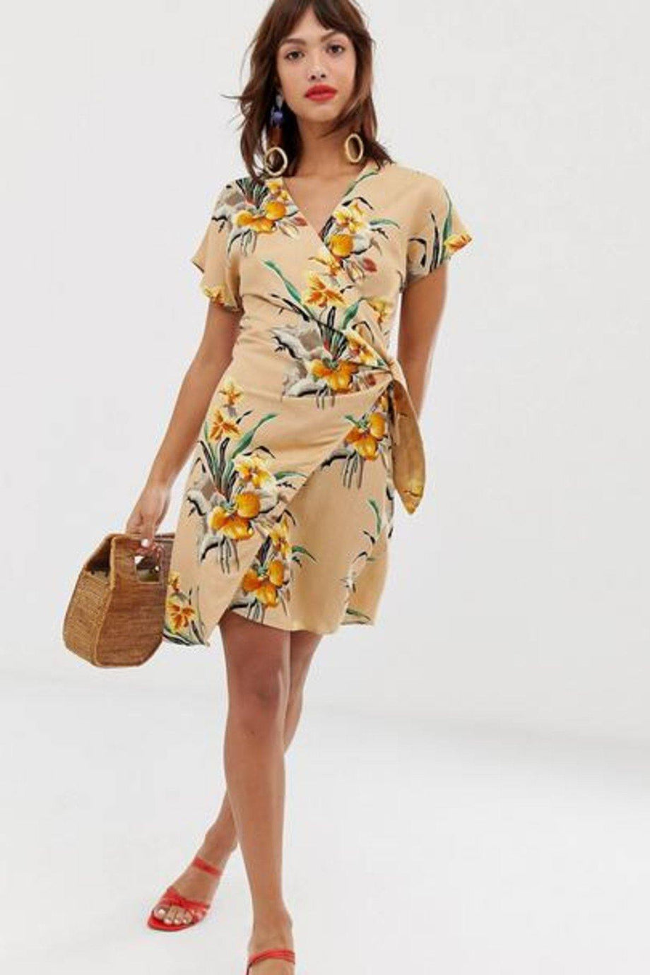 Buy Authentic, Preloved u0026 Other Stories Linen Blend Wrap Mini Dress from  Second Edit by Style Theory
