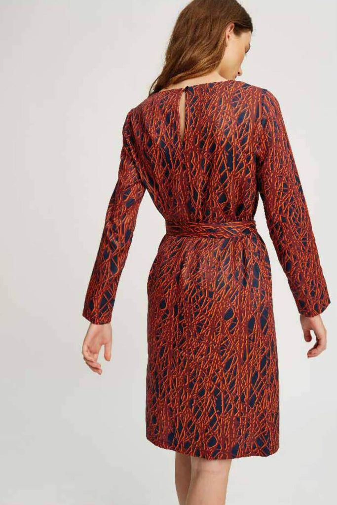 Shop preloved and authentic Anita Abstract Dress Orange Clothing by People Tree from Second Edit