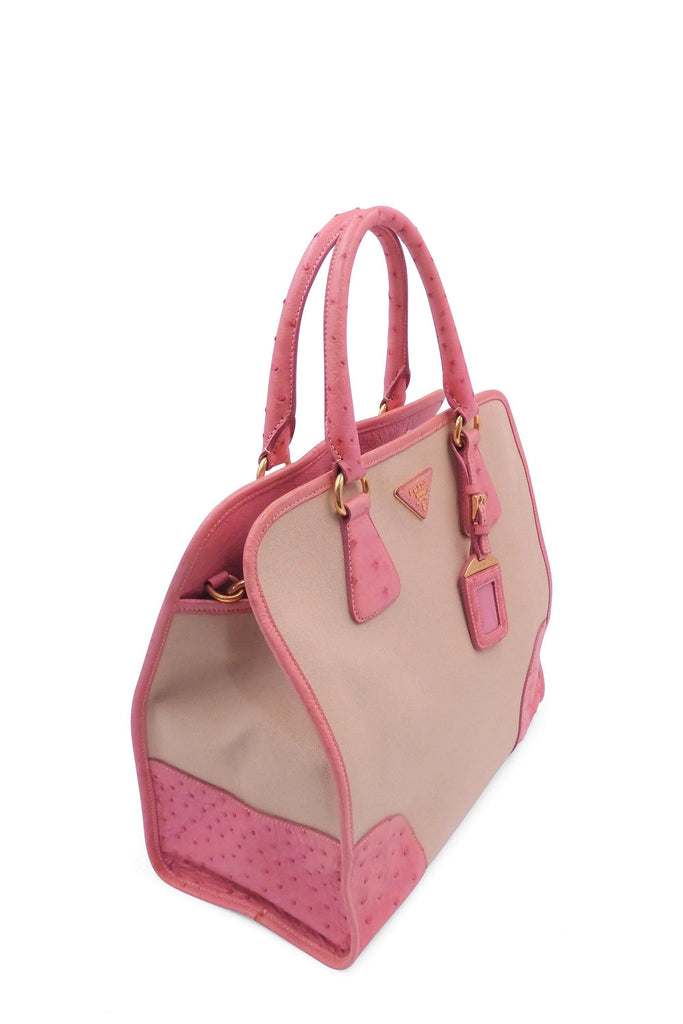 Canapa Struzzo 2 Way Shoulder Bag Beige Pink - Second Edit