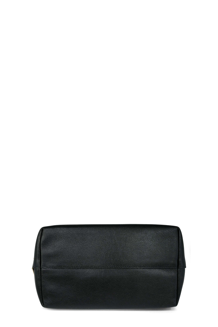 Prada Black Glace Calf Leather Dome Satchel Prada