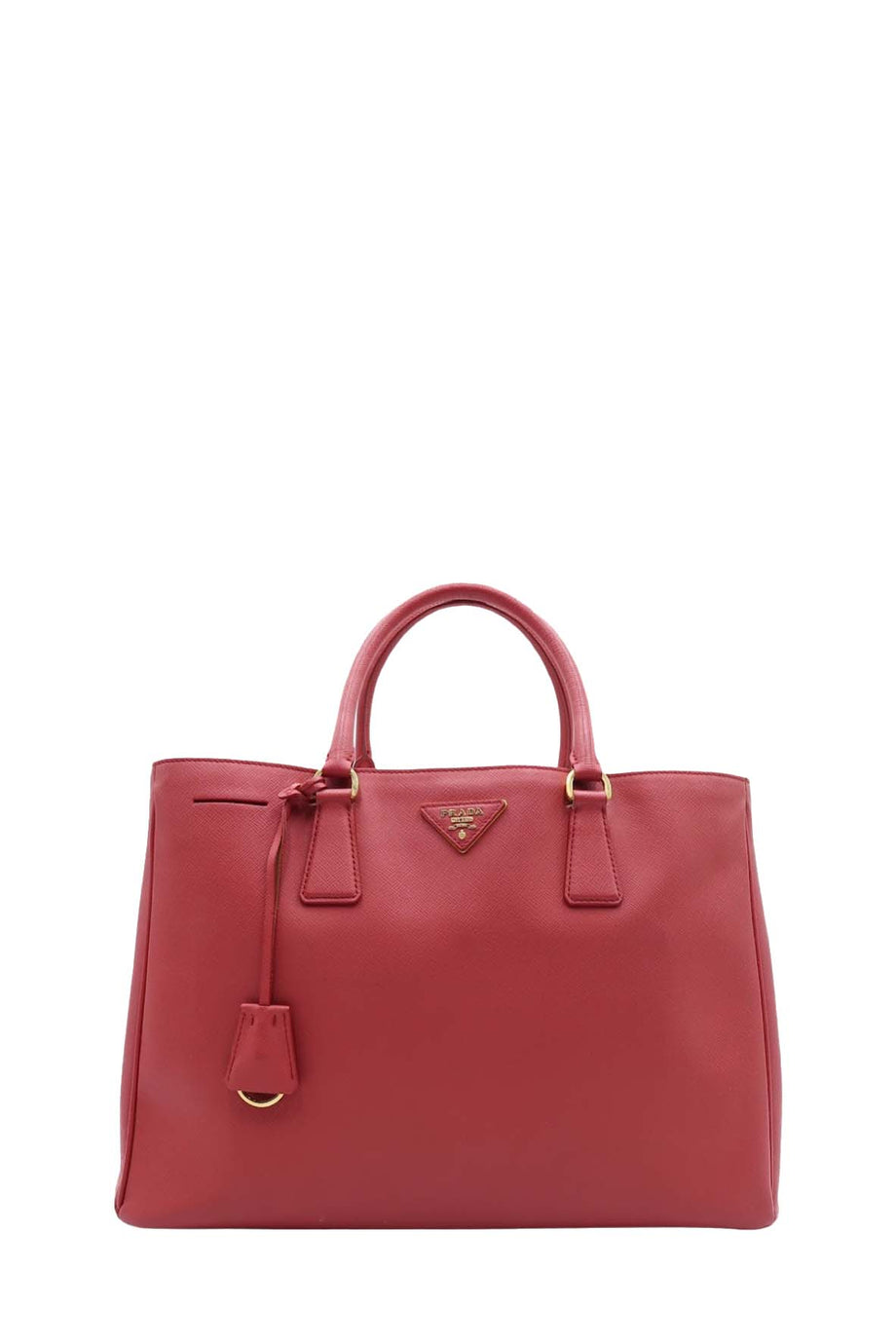 Authentic Prada Saffiano Lux Tote Bag Fuoco red Saffiano calfskin