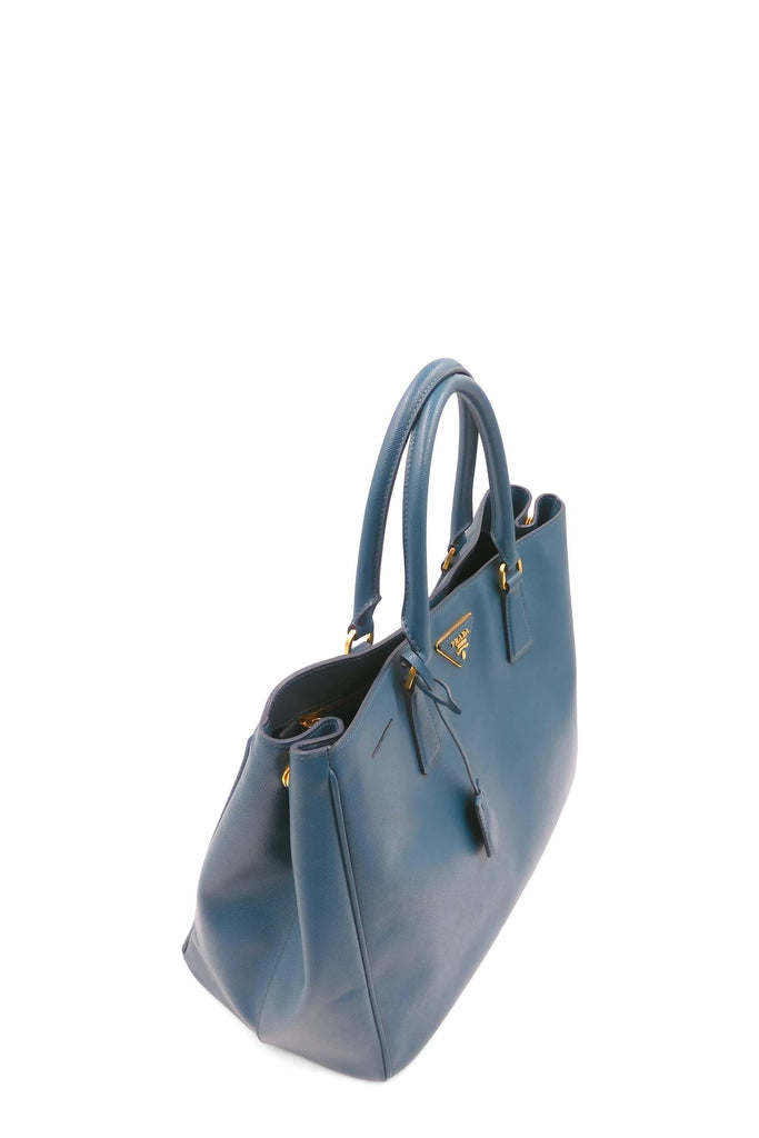 Large Saffiano Lux Tote Teal - Second Edit