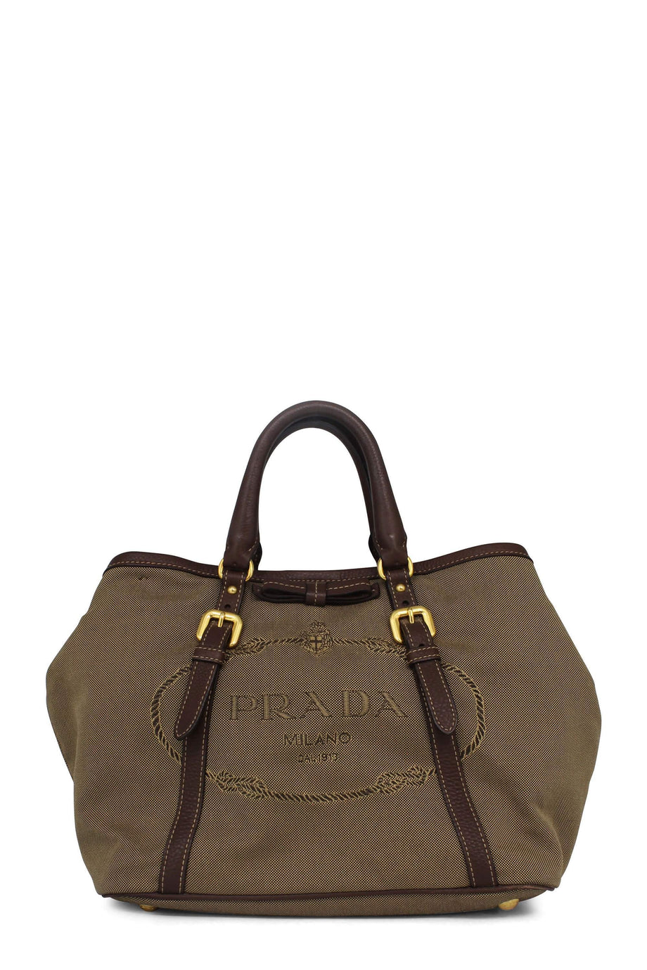 Prada logo jacquard bag deals