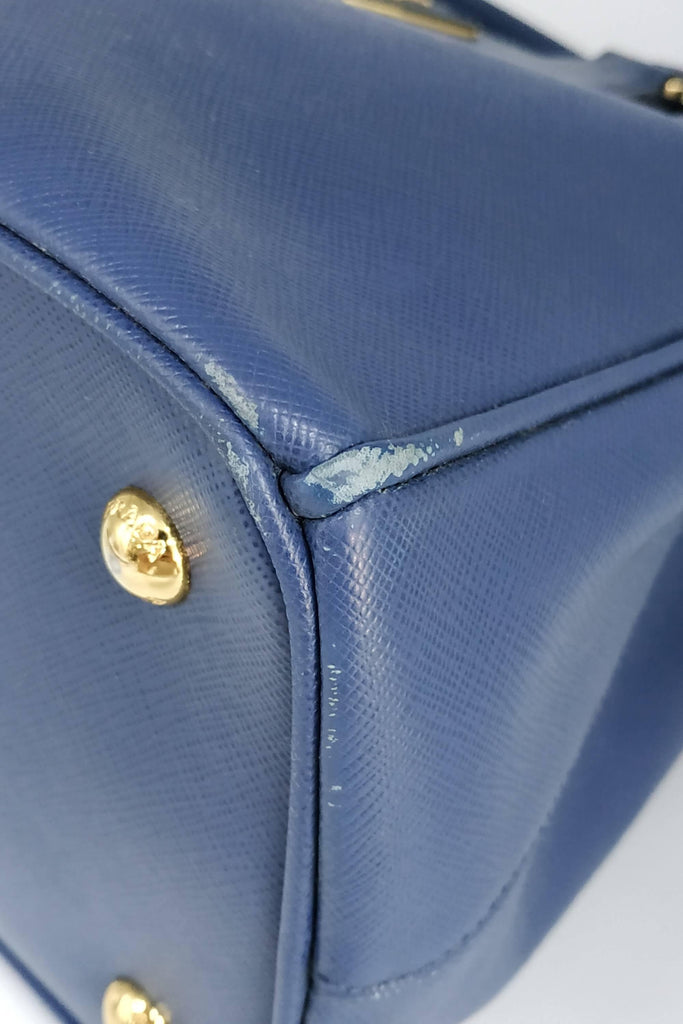 Prada Medium Saffiano Lux Single Zip Tote Bluette - Style Theory Shop