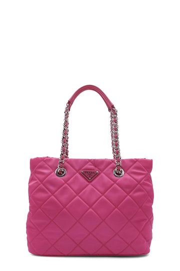 Prada Pink Leather Bandoliera Crossbody Bag