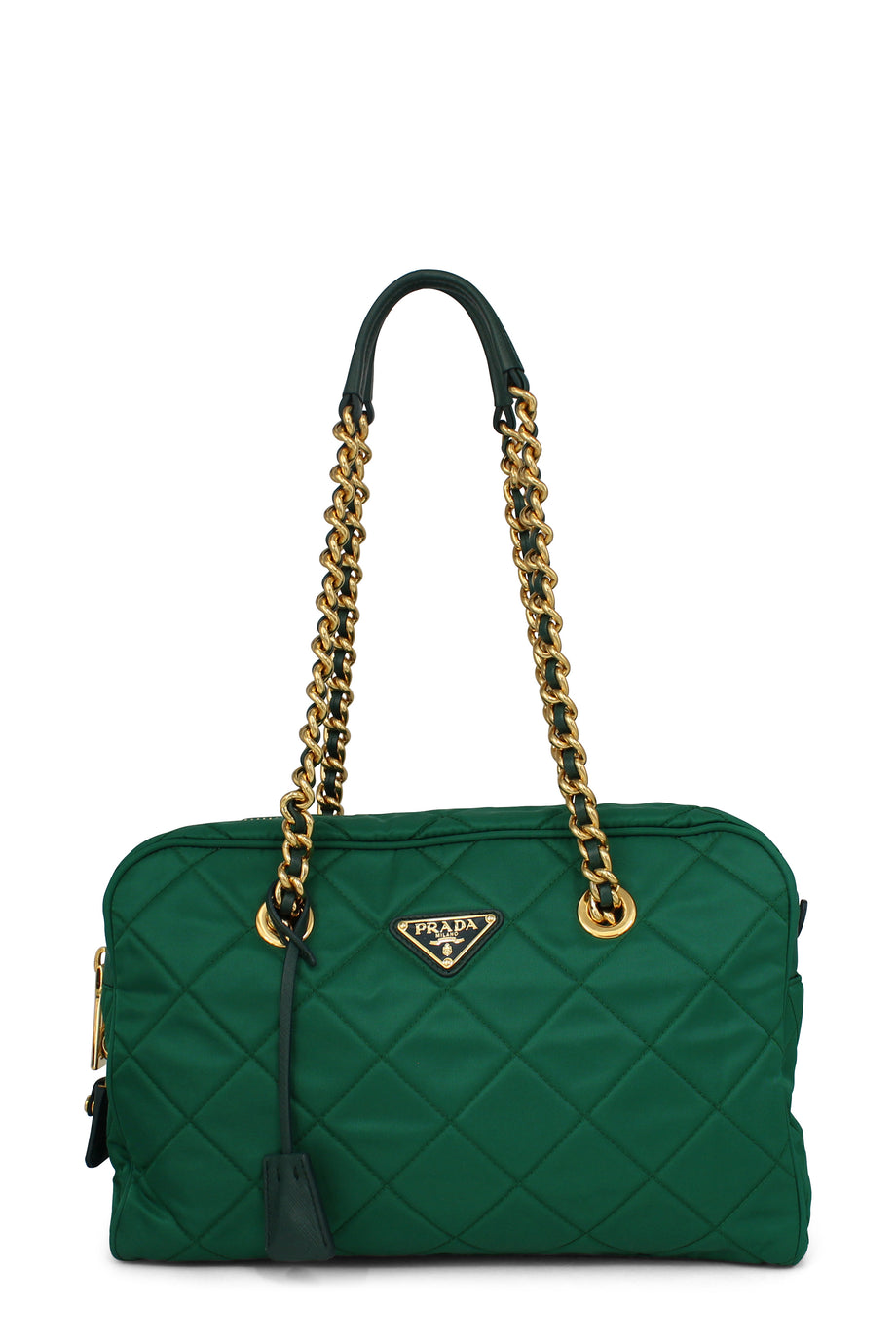 Buy Authentic Preloved Prada Quilted Tessuto Shoulder Bag Green