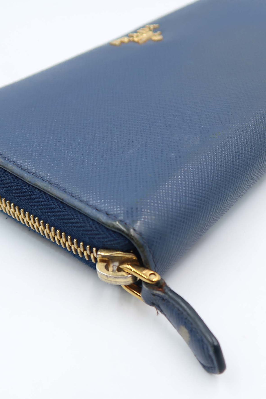 Prada★素敵！Cobalto Blue Saffiano Leather Zip Around Wallet s-l400.jpg