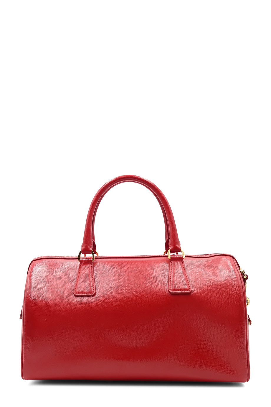 Buy Authentic, Preloved Prada Saffiano Lux Boston Bag Red