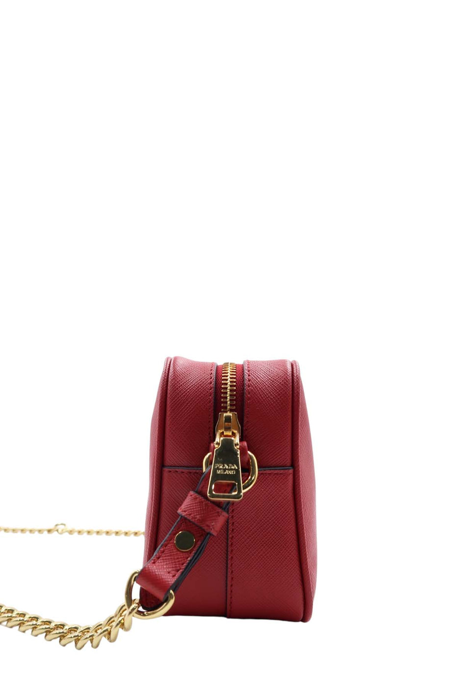 Prada Small Saffiano Camera Crossbody Bag, Red (Fuoco)