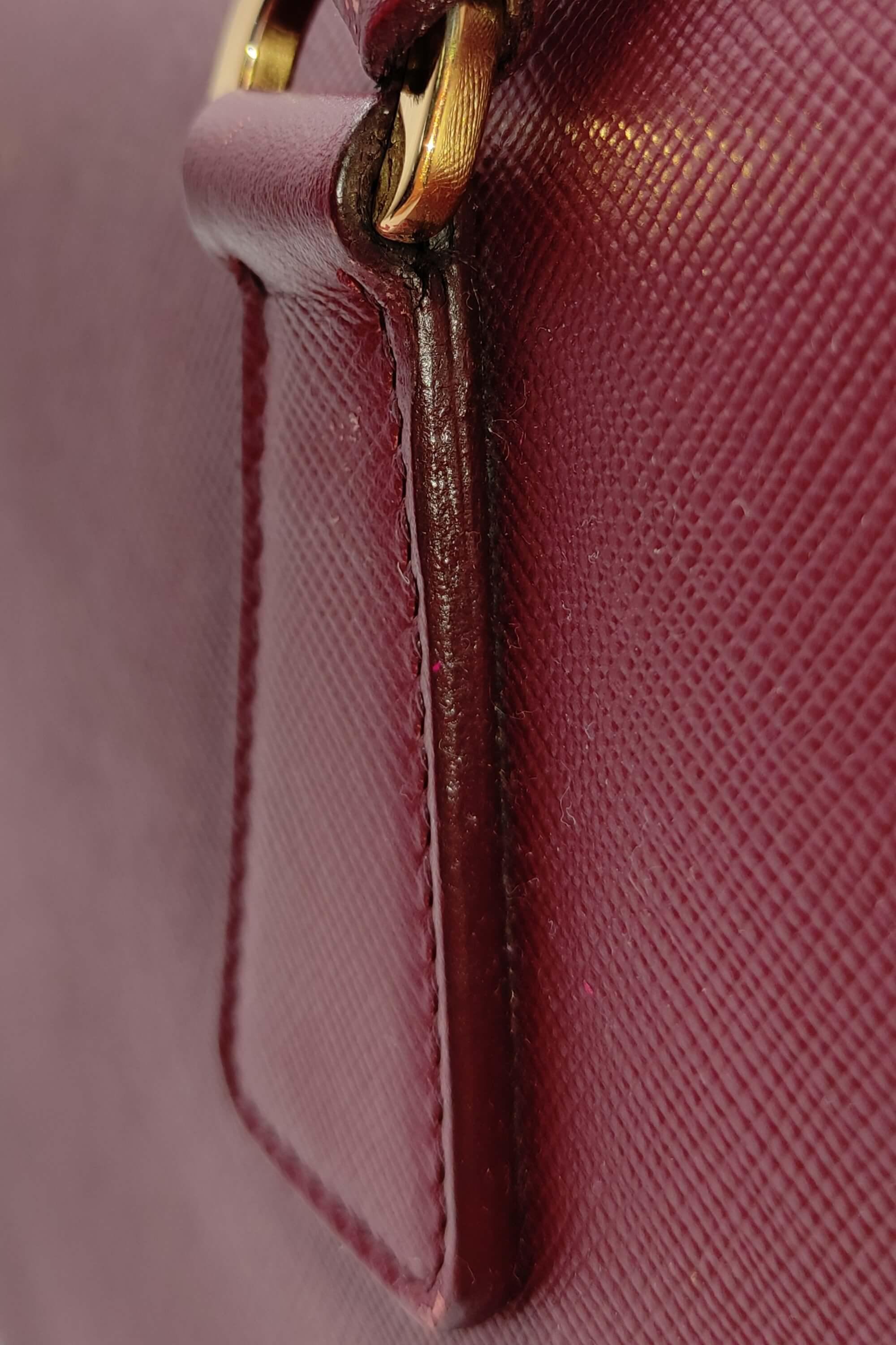 Prada Saffiano Lux Bauletto Handbag (SHG-xBV7j6) – LuxeDH