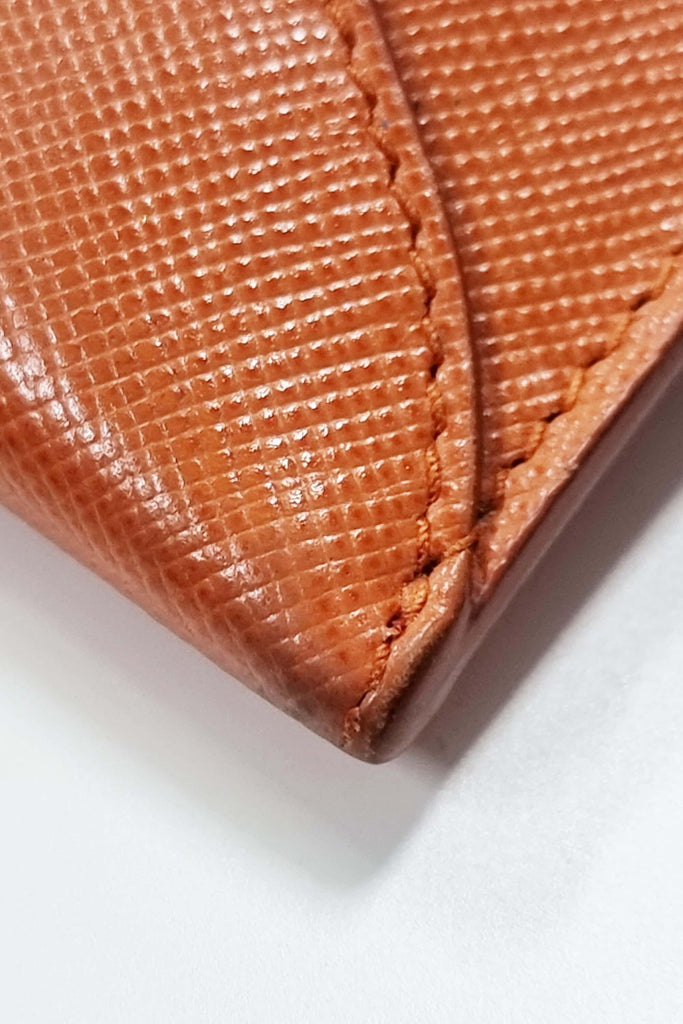 Saffiano Metal Card Case Orange - Second Edit