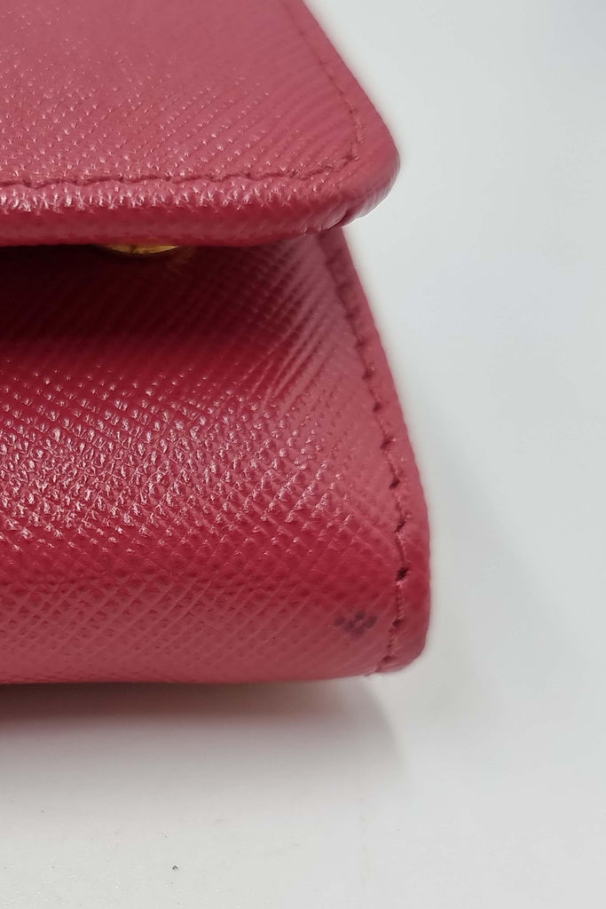 Saffiano Metal Continental Flap Wallet Peonia - Second Edit