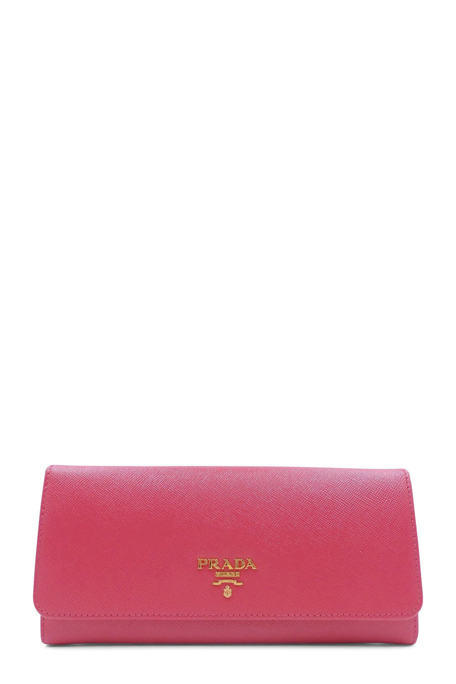 Saffiano Metal Continental Flap Wallet Peonia