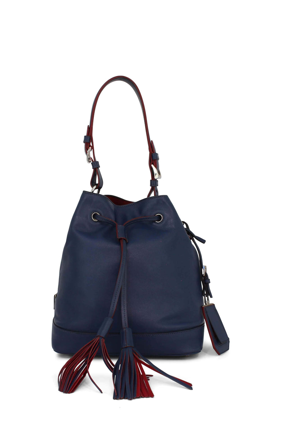 Prada blue bucket discount bag