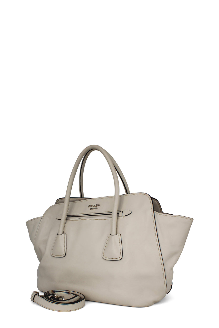 Buy Authentic Preloved Prada Soft Calf Shopping Tote White Bags