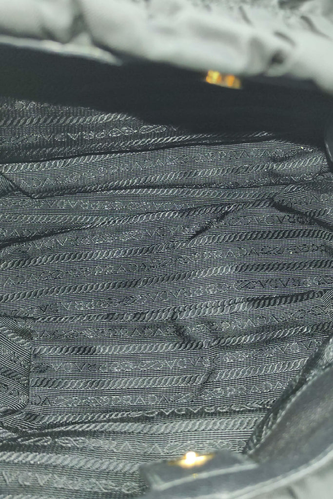 Prada Tessuto Bow Shoulder Bag Black - Style Theory Shop