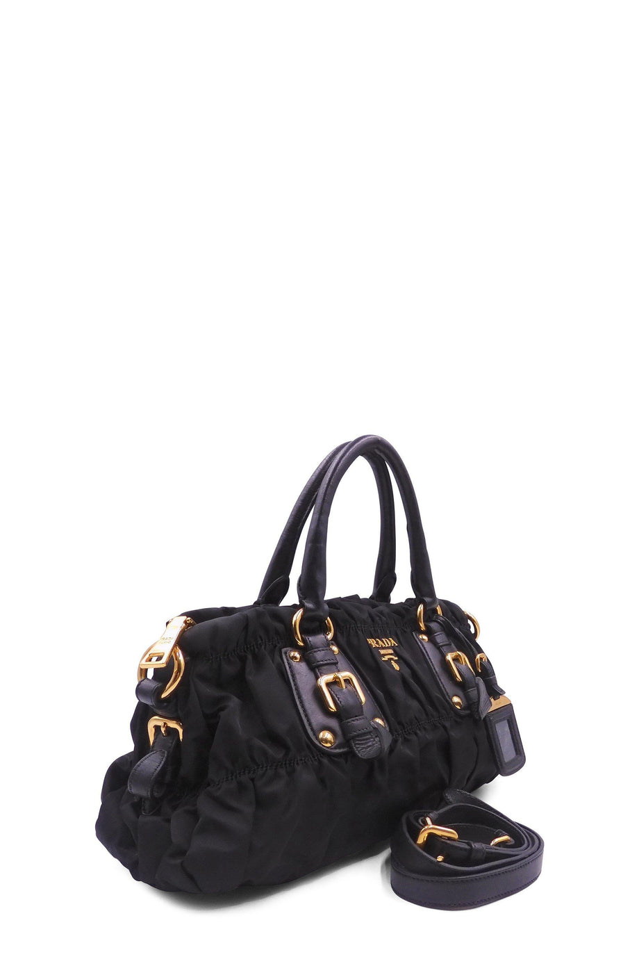 Buy Authentic, Preloved Prada Tessuto Gaufre Bauletto Black Bags from  Second Edit by Style Theory