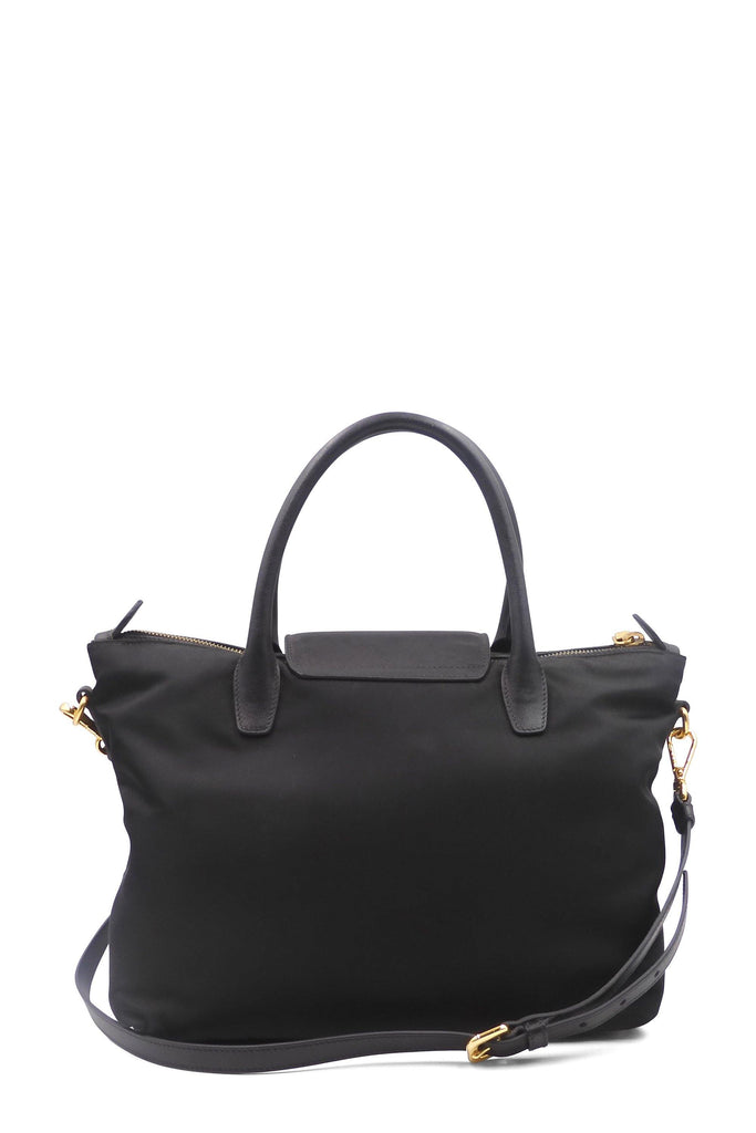 Prada Tessuto Saffiano Shopping Bag Black - Style Theory Shop