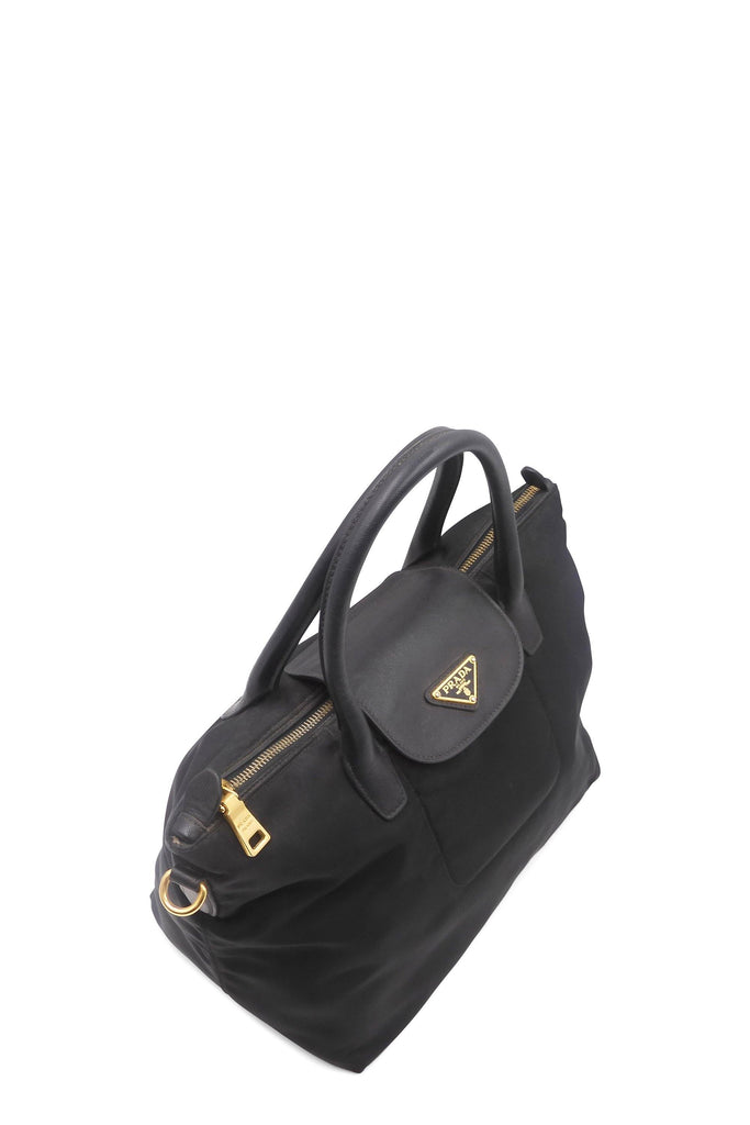 Prada Tessuto Saffiano Shopping Bag Black - Style Theory Shop