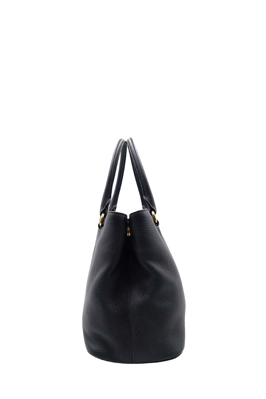 Vitello Daino Tote Bag Black Second Edit