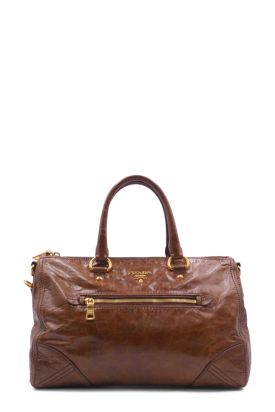 Buy Authentic, Preloved Prada Vitello Shine Front Zip