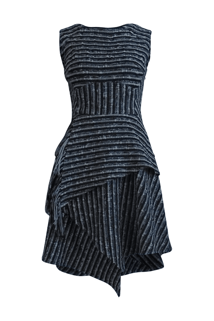 Frill Tweed Dress - Second Edit