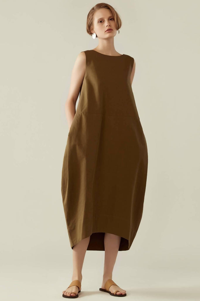 Cocoon dress with back detail - Second Edit