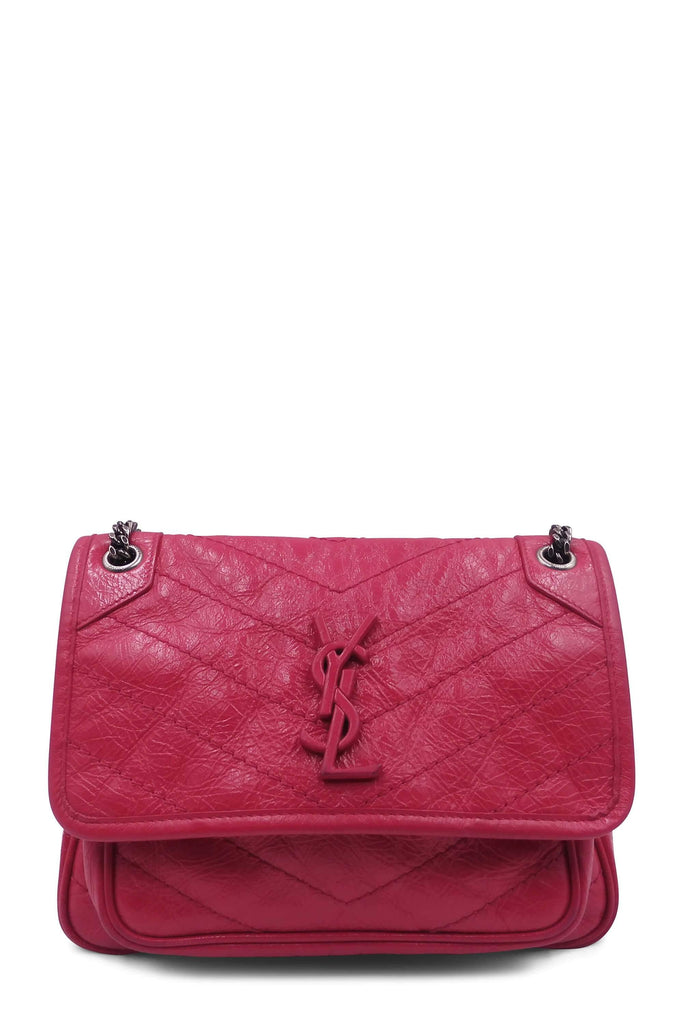 Shop preloved and authentic Baby Niki Crinkle Fuchsia Bags by Saint Laurent from Second Edit in {{ shop.address.country }}