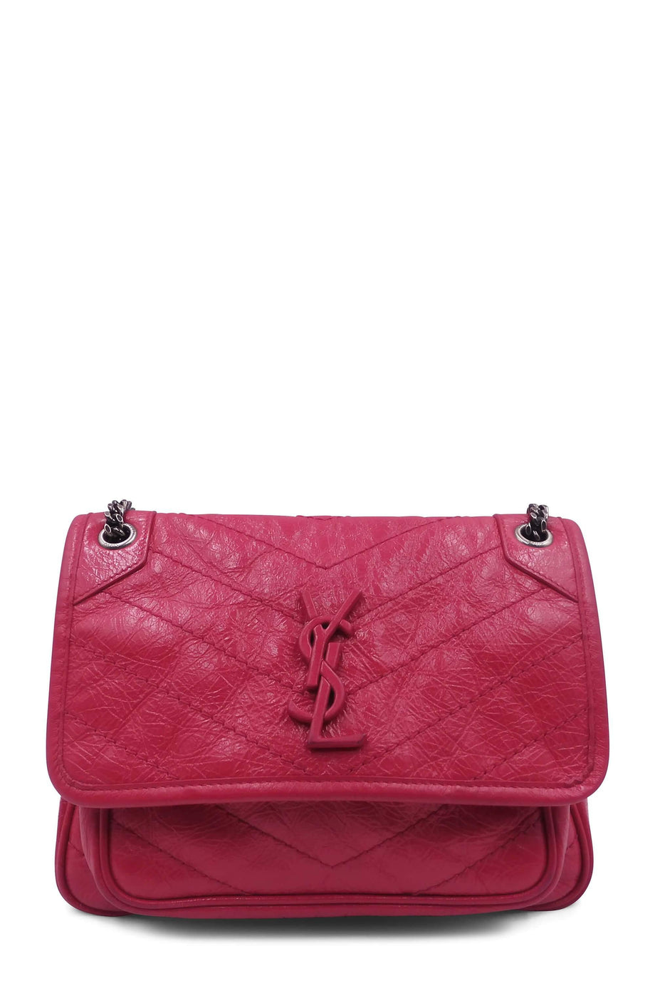 Buy Authentic Preloved Saint Laurent Baby Niki Crinkle Fuchsia Bags from Second Edit by Style Theory