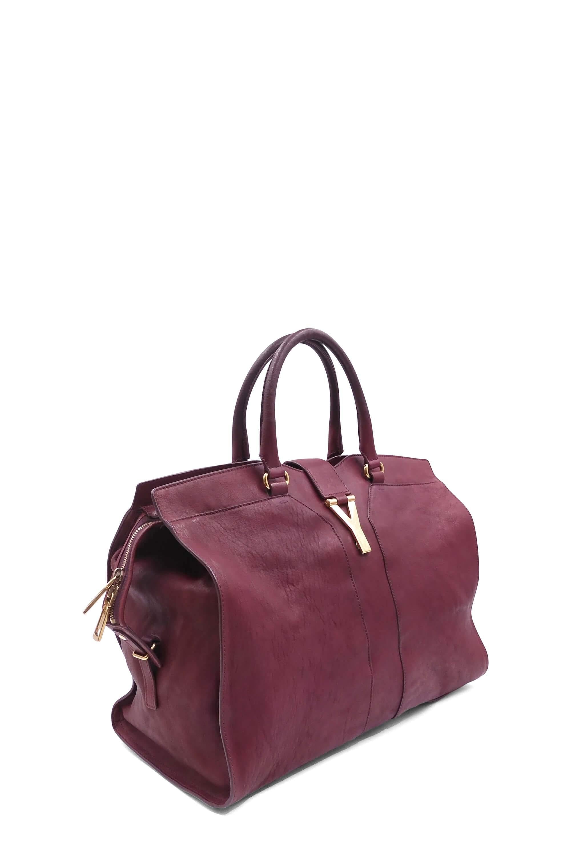 Saint Laurent Cabas Chyc Ligne Leather Handbag (SHG-29293) – LuxeDH