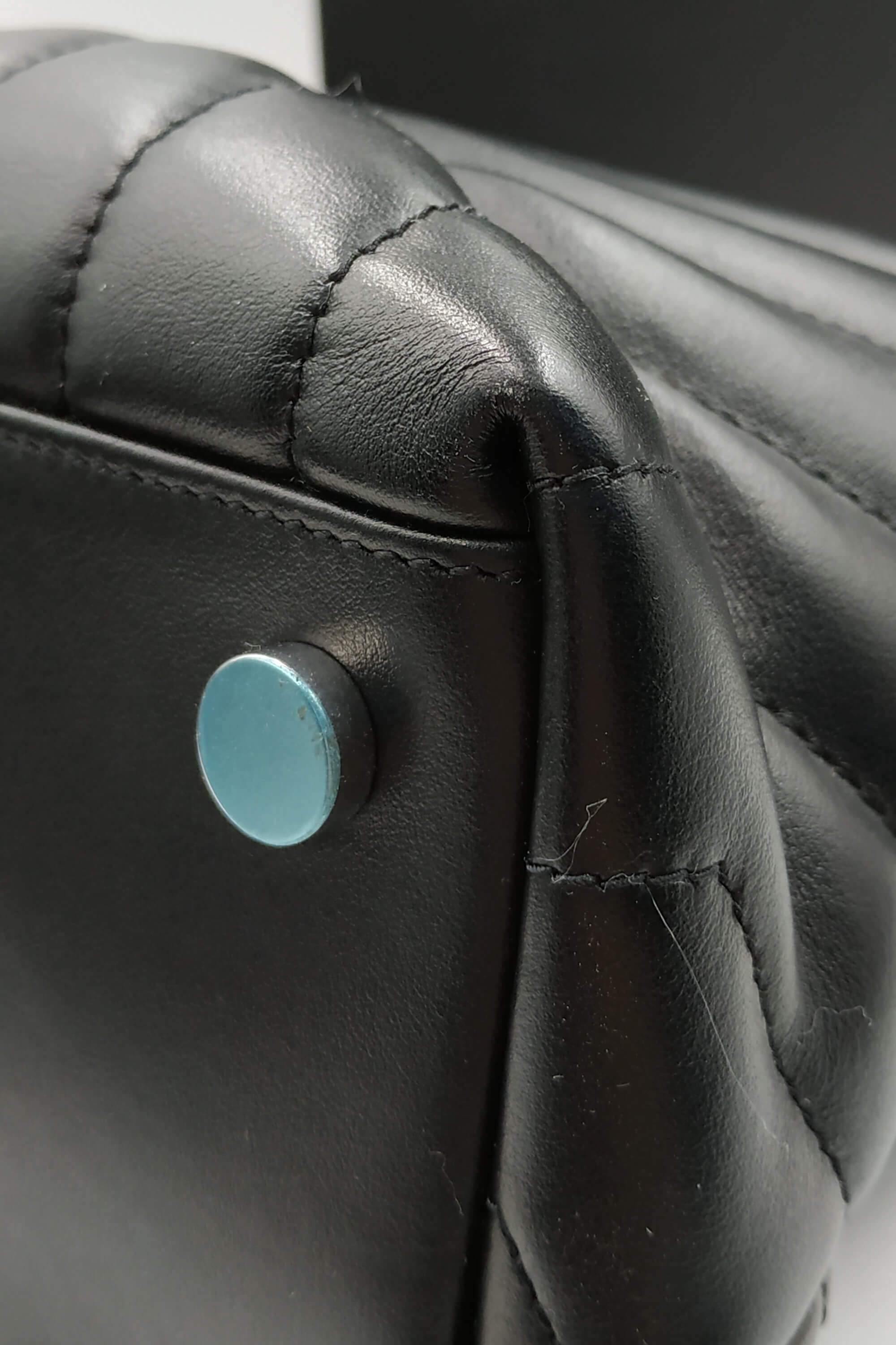 Saint Laurent Loulou Shoulder Bag Black Leather Silver Hardware