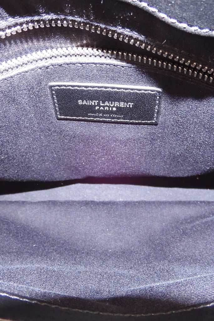Saint Laurent Loulou Medium Bag with Silver Hardware Black - Style Theory Shop