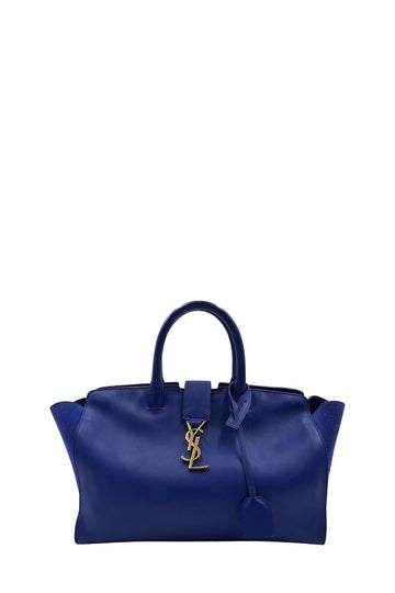 Saint Laurent Sulpice Medium Leather Cross Body Bag in Blue