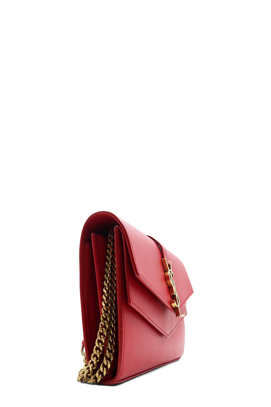 Saint laurent sulpice double flap clearance crossbody wallet on a chain