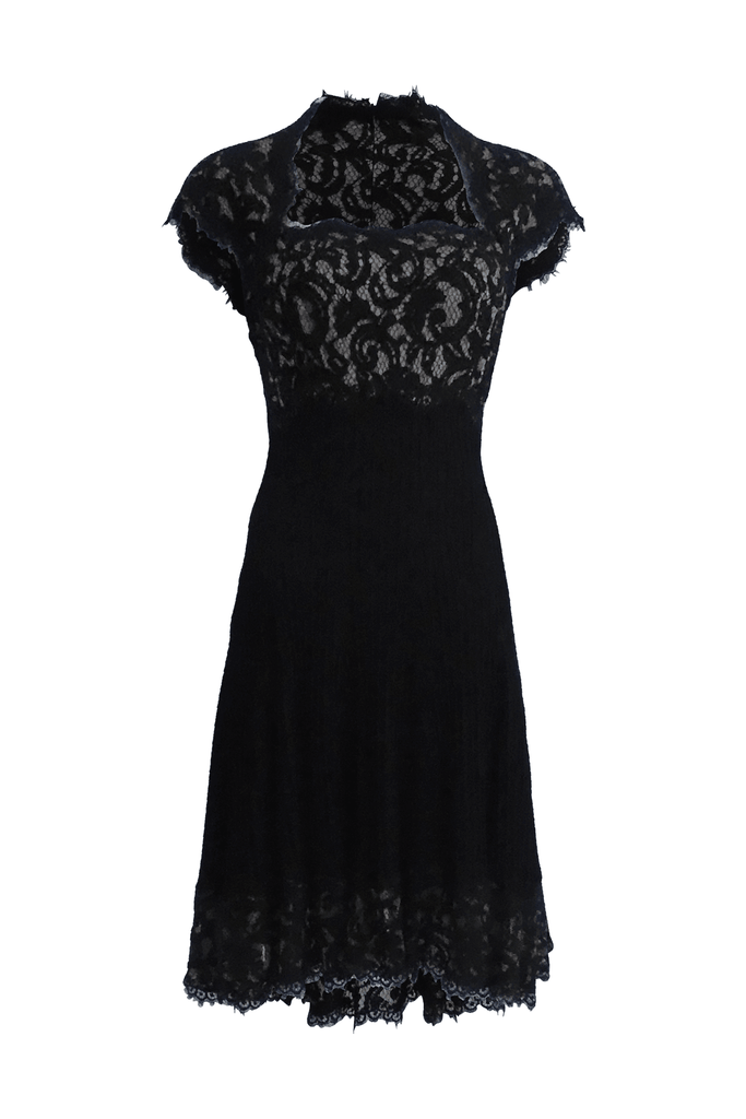 Lace Pleated Dress - Second Edit