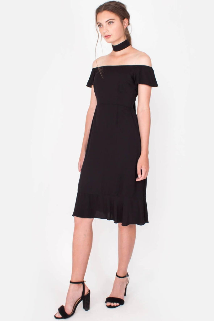 The Allegro Movement Lucent Midi Black Dress - Style Theory Shop