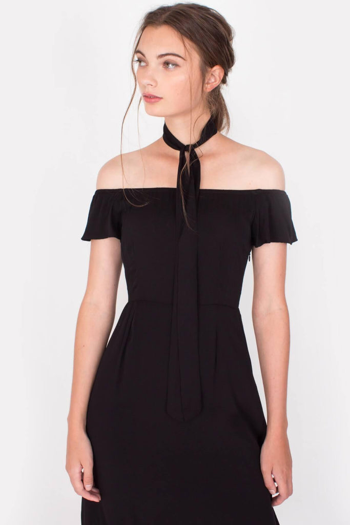 The Allegro Movement Lucent Midi Black Dress - Style Theory Shop