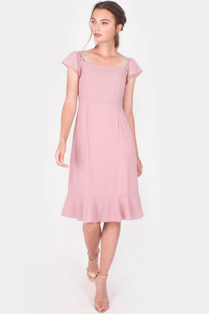The Allegro Movement Vigour Pink Midi Dress - Style Theory Shop