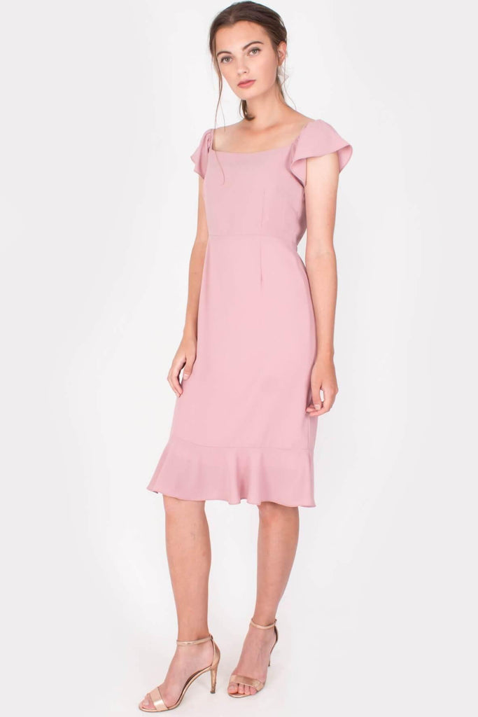The Allegro Movement Vigour Pink Midi Dress - Style Theory Shop