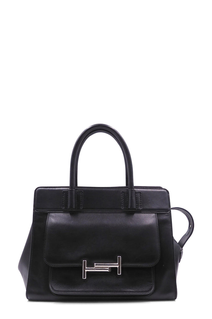 Shop preloved and authentic Amu Zip Satchel Black Bags by Tod's from Second Edit