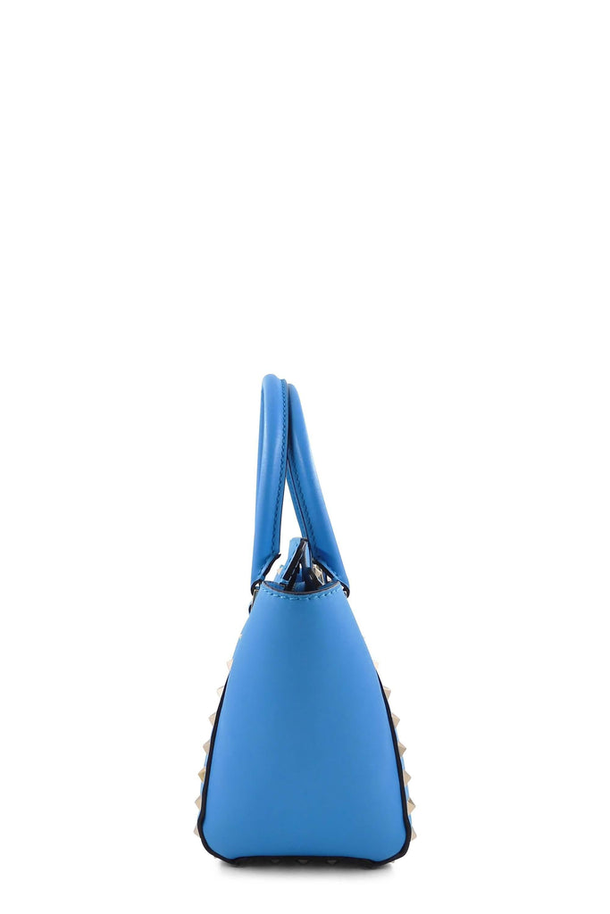 Valentino Mini Rockstud Satchel Blue - Style Theory Shop
