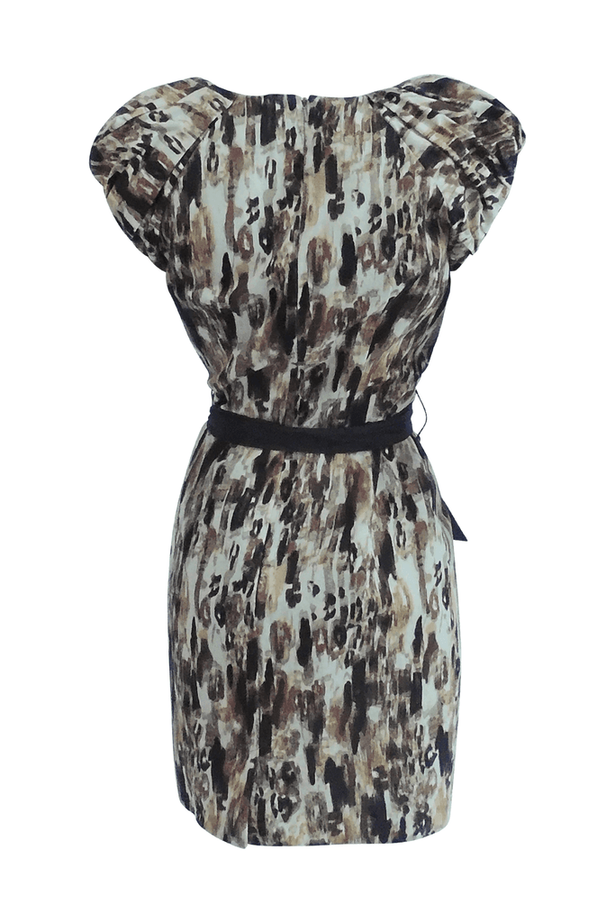 Patterned Dress With Belt - Second Edit